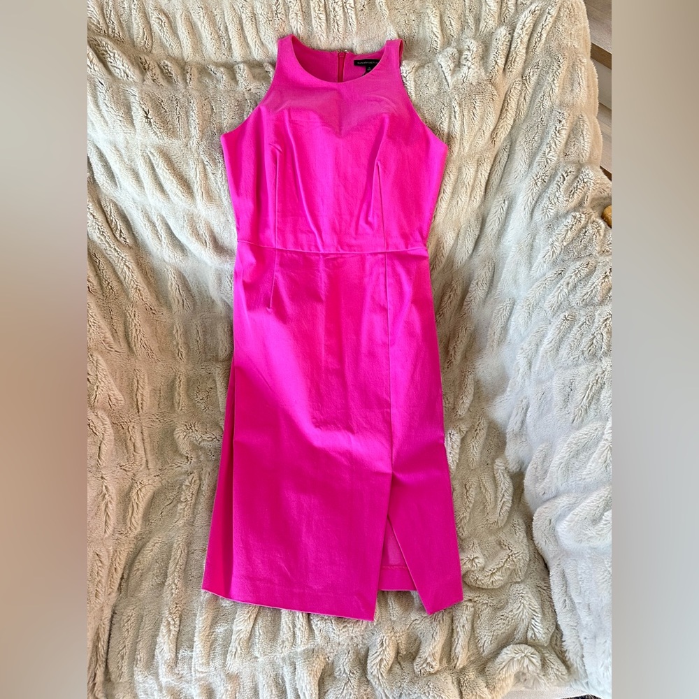Banana Republic hot pink midi dress size 6